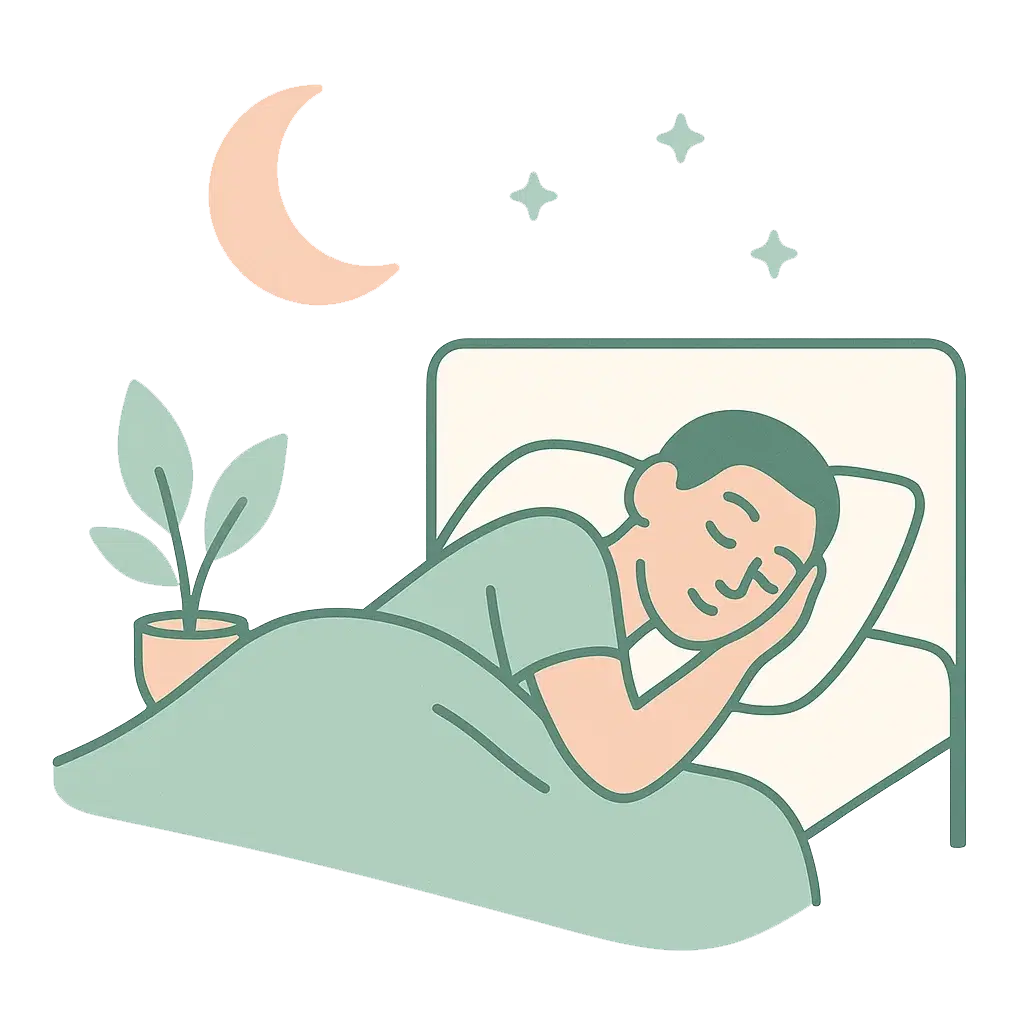 Calming evening yoga promoting sleep