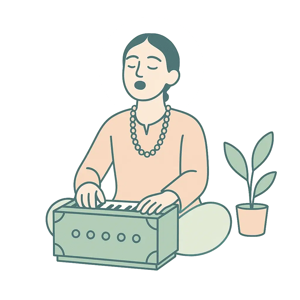 Devotional practice with serene ambiance